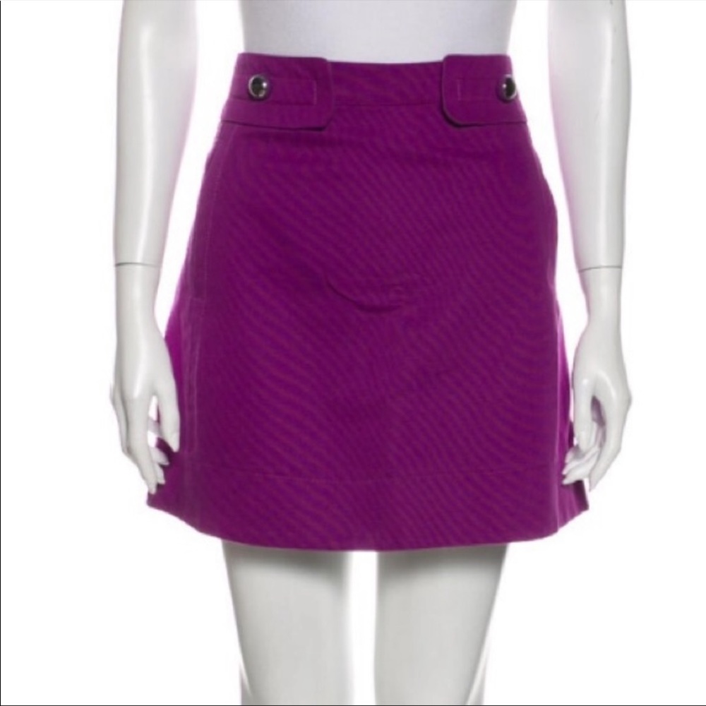 See By Chloe Purple Cotton A Line Skirt US 4